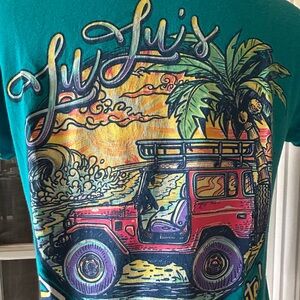 Lucy Buffet LuLu’s Teal JEEP Shirt